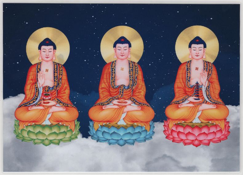 佛教三宝是指佛宝、法宝、僧宝，三宝是佛教徒皈依的对象。佛宝是已成就圆满佛道的一切诸佛；法宝指诸佛的教法；僧宝是依诸佛教法如实修行的僧团。佛教徒只有皈依三宝，才能真正修得解脱之道。