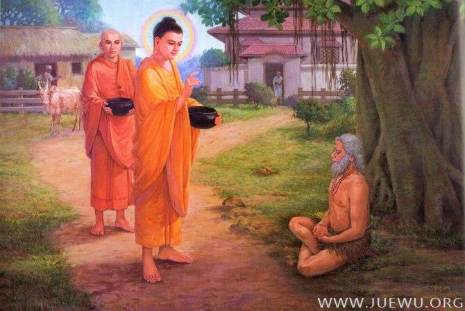 佛陀知道他的命运，于是当场对他说法，他即刻证悟阿拉罕果