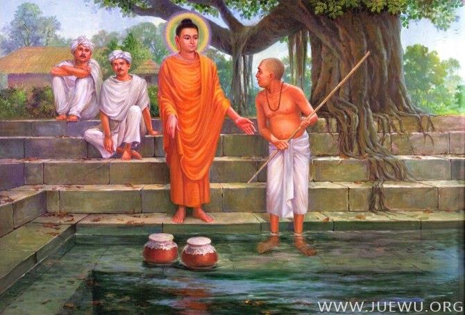 佛陀打破一个黄油罐和一个陶土罐，借此来进行说法